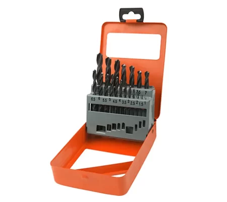 19Pcs Hss Twist Drill Bit Set